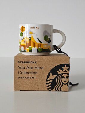 NIB STARBUCKS Hoi An You Are Here Collection Ornament Espresso Cup 2floz/59ml